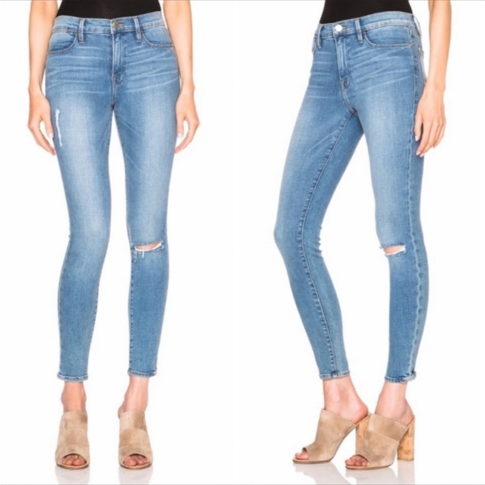 FRAME Women’s Le High Skinny Ripped Jean in Waterford 26